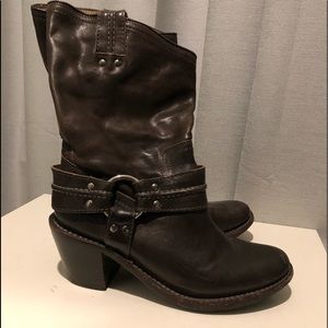 Frye Carmen Harness mid-calf boots